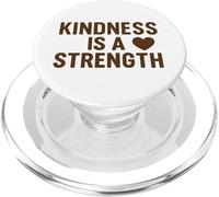 Kindness is a Strength Brown Heart PopSockets PopGrip for MagSafe