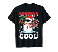 Kindness is Always Cool Snowman Funny Xmas Teacher Design T-Shirt