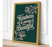 Kindness is Beautiful Canvas Wall Art Print 30x20 Inch (76 x 51 cm)