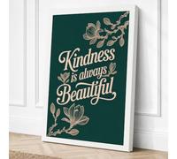 Kindness is Beautiful Canvas Wall Art Print 36x24 Inch (91 x 61 cm)