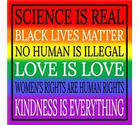 Kindness is Everything Rainbow Sticker - Gay Pride Human Rights Premium Vinyl Decal 3 X 3" l for Car Bumper Auto Window LGBT Science is Real Love is Black Lives Matter BLM + Better Than Magnets