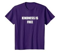 Kindness is Free T-Shirt, Kids, Purple, 12 Years
