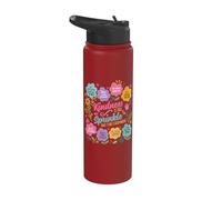 Kindness is Like A Sprinkle that Stuff Everywhere Flowers Stainless Steel Insulated Water Bottle