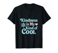 Kindness Is My Kind of Cool Retro Snowflake Heart T-Shirt