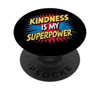 Kindness is My Superpower Anti Bullying Be Kind Comic Kids PopSockets Adhesive PopGrip