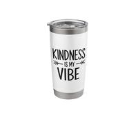 Kindness is My Vibe Minimal Typography Stainless Steel Insulated Tumbler