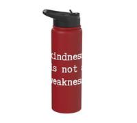 Kindness is Not A Weakness Positive Reinforcement Typewriter Stainless Steel Insulated Water Bottle