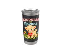 Kindness is Radical Retro Lamb Cute Affirmation Graphic Stainless Steel Insulated Tumbler