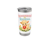 Kindness is Radical Retro Lamb Cute Affirmation Graphic Stainless Steel Insulated Tumbler