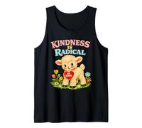 Kindness is Radical Retro Lamb Cute Affirmation Graphic Tank Top