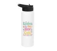Kindness is The New Cool Positive Vibes Hippie Retro Stainless Steel Insulated Water Bottle