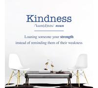 Kindness - Loaning Someone Your Strength Instead of Reminding Them of Their Weakness - Inspirational Quote Vinyl Wall Decal Sticker [Large] [Mid Blue]