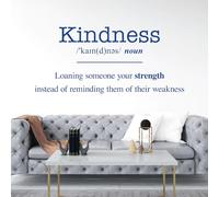 Kindness - Loaning Someone Your Strength instead of reminding them of their weakness - Wall Quote Decal Sticker [Large] [Mid Blue]