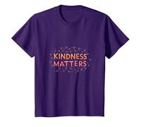 Kindness Matters: Heartwarming Inspirational Message T-Shirt, Youth, Purple, 4T