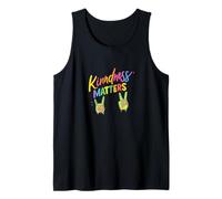 Kindness Matters Rainbow, Typography with Peace Hand Signs Tank Top