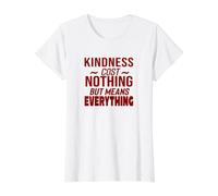 Kindness Means Everything Value Graphic T-Shirt, Women, White, XL