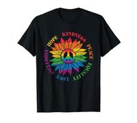 Kindness Peace Equality Love Hope Inclusion Sunflower Floral T-Shirt