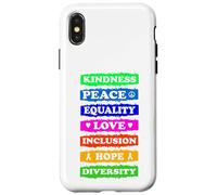 Kindness Peace Equality Love Inclusion Hope Diversity Case for iPhone X/XS