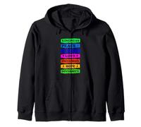 Kindness Peace Equality Love Inclusion Hope Diversity Zip Hoodie