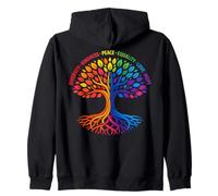 Kindness Peace Equality Love Inclusion Hope Diversity Zip Hoodie
