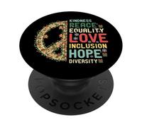 Kindness Peace Love Equality Social Justice Christmas PopSockets Adhesive PopGrip