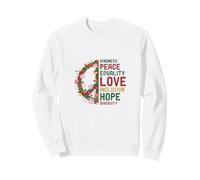 Kindness Peace Love Equality Social Justice Christmas Sweatshirt