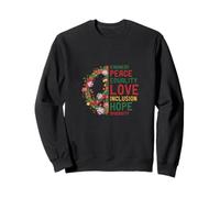Kindness Peace Love Equality Social Justice Christmas Sweatshirt