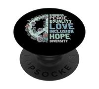 Kindness Peace Love Equality Social Justice Winter PopSockets Adhesive PopGrip
