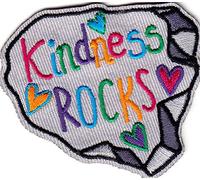 "KINDNESS ROCKS" - WORDS - LOVE - KINDNESS - Iron On Embroidered Patch
