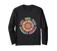 Kindness Sunflower Design Featuring Human Rights Peace Long Sleeve T-Shirt