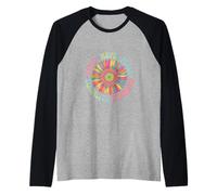 Kindness Sunflower Design Featuring Human Rights Peace Raglan Baseball Tee
