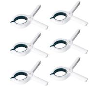 KINDOYO 6Pcs Large Beach Towel Clips - Non-Slip Towel Pegs Plastic Windproof Clothes Pins Strong Grip Non-Marking Laundry Clip Towel Clips for Sun Loungers Laundry Garden Pool (Blue)