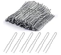 KINDOYO Metal Hair Pins Set - 5cm Bobby Pins for Buns Hair Bun U Shaped Pins Bun Clips Hair Styling Accessories for Wedding Salon Home Use, Silver, 200PCS