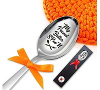 KINDPACK 1x My Peanut Butter Engraved Tea Spoon, Stainless Steel, 6" L x 1.4" W, Personalized, Decorative