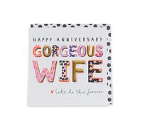 Kindred | Anniversary Card for Wife | Colourful Design | With Envelope