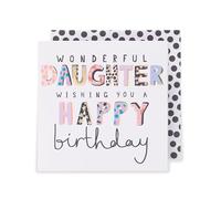 Kindred | Birthday Card for Daughter | Happy Birthday Gifts | Her, Girls, Women | Wondeful Daughter Design | With Envelope | 18.6 x 18.6 cm
