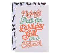 Kindred | Birthday Girl In A Corner Card | Happy Birthday Gifts | Her, Girls, Women | Funny Design | With Envelope | 133 x 184 mm