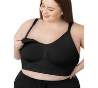 Kindred Bravely Simply Sublime Seamless Nursing Bra for Breastfeeding | Wireless Maternity Bra, Black, 1X