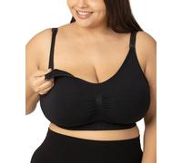 Kindred Bravely Sublime Seamless Nursing Bra | Wireless Maternity & Postpartum Bra, Black, L