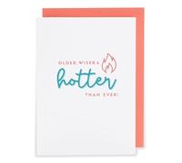Kindred | Older, Wiser & Hotter Birthday Card | Happy Birthday Gifts | Her/Him | With Envelope | 133 x 184 mm