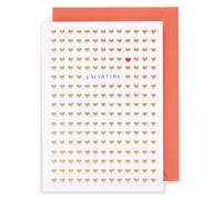Kindred | Valentine's Day Card | I Love You Presents | Her/Him | Gold Hearts Design | With Envelope | 127mm x 178mm