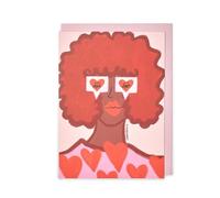 Kindred | X Kendra Dandy Valentines Card | Heart Eye Girl Design