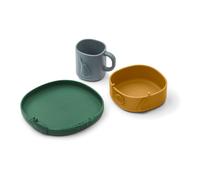 Kine Silicone Tableware - 3-Piece Set Golden caramel mix one size