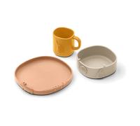 Kine Silicone Tableware - 3-Piece Set Tuscany rose mix