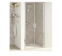 Kinedo Pivot shower Door SMART DESIGN 2 doors without treshold 2P, recess 1200x2000x6mm Chrome Profil, Transparent Glass