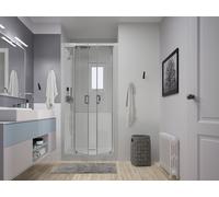 Kinedo Shower Enclosures Kinemagic Design, Niche, 1200x800mm, Thermo, half-height, Pivot doors