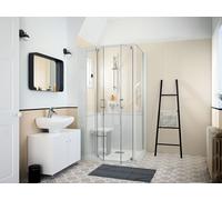 Kinedo Shower Enclosures Kinemagic Royal, Corner, Central Band Frosted, 1200x900mm, Thermo, high, Pivot doors