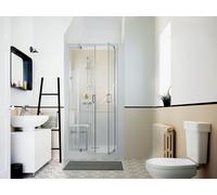 Kinedo Shower Enclosures Kinemagic Royal, Niche, Central Band Frosted, 1000x900mm, Thermo, low, Pivot doors
