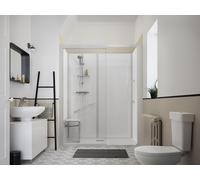 Kinedo Shower Enclosures Kinemagic Royal, Niche, Central Band Frosted, 1700x900mm, Thermo, high, Sliding door