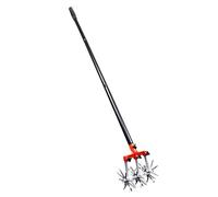KINEDOO Garden Lawn Weed Rotary Cultivator Tool Hand Tiller Long Handle Cultivator for Aerating, Weeding, Planting and Mixing or Reseeding Grass Lawn Tiller Total and Fertilization